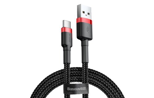 Baseus cafule Cable USB For Type-C 3A 1m Red+Black