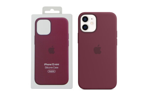Apple MHKQ3ZM/A	 iPhone 12 mini Silicone Case w/ MagSafe - Plum