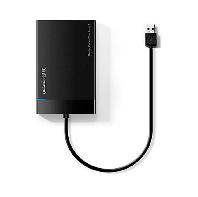 Ugreen - Externe Harde schijf behuizing voor 2'5" SATA HDD/SSD - USB3.0 - Zwart