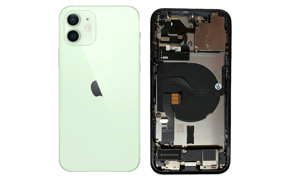 Gehause Voll vorgemontierd - EU (A grade) - Grun fur iPhone 12