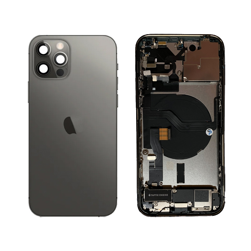 Behuizing compleet - Excellent (EU) - Zwart voor iPhone 12 Pro