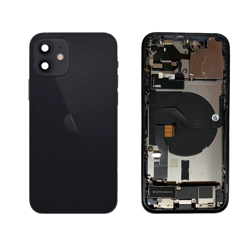 Behuizing compleet - Excellent (EU) - Zwart voor iPhone 12