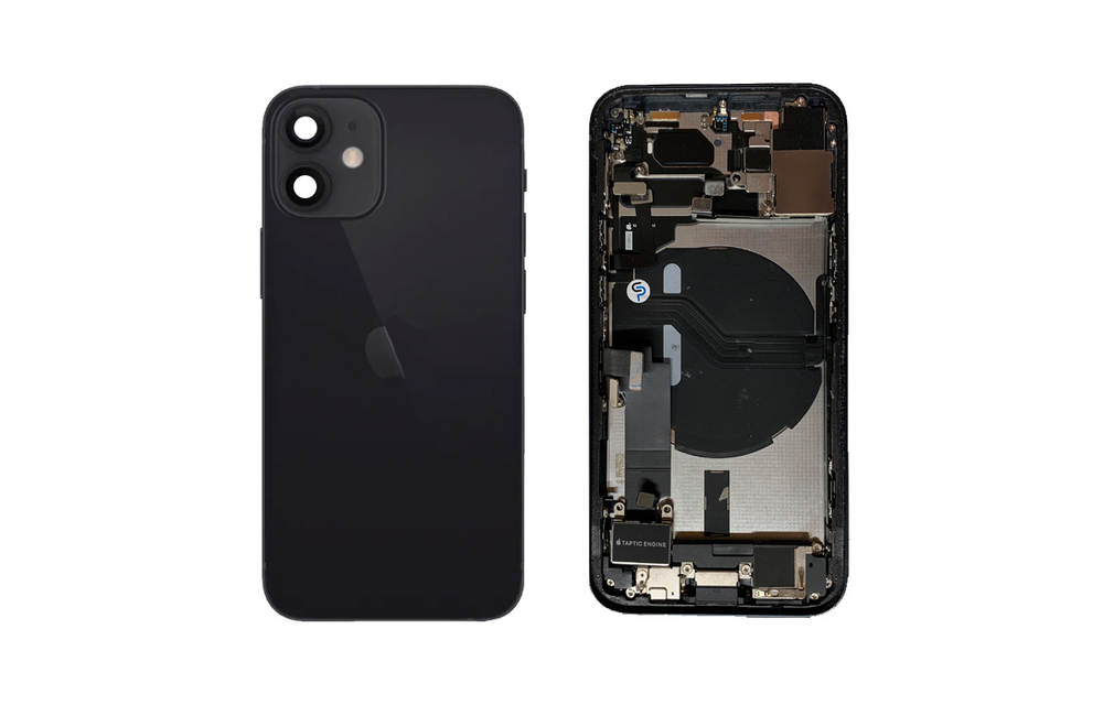 Gehause Voll vormontiert - EU (A grade) - Schwarz fur iPhone 12 Mini