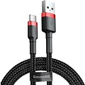 Baseus Cafule USB-kabel 2 m USB A USB C Zwart, Rood