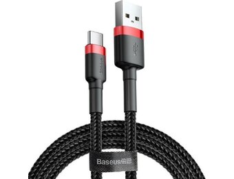 Baseus Cafule USB-kabel 2 m USB A USB C Zwart, Rood