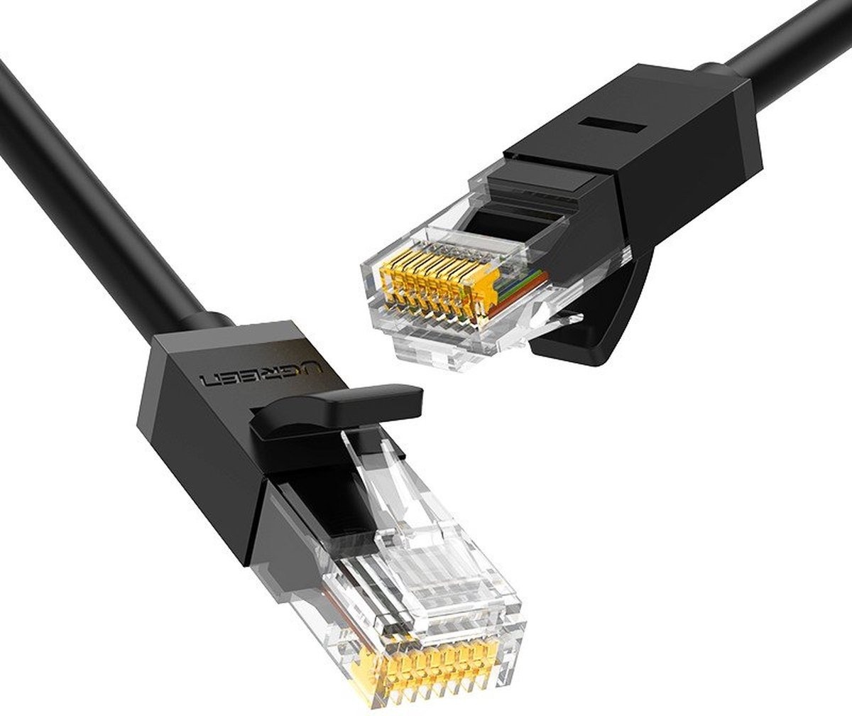 Ugreen Internetkabel 3 meter | CAT 6 | UTP | RJ45 | 1000Mbps | Zwart