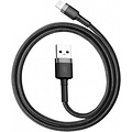 Baseus Geweven Nylon USB naar Lightning Kabel 1M - Grijs