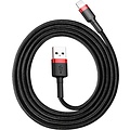 Baseus - Universele USB naar Lightning kabel - Geschikt voor o.a. Apple/iPhone en andere apparaten - 1 Meter - 2.5A - Zwart/Rood