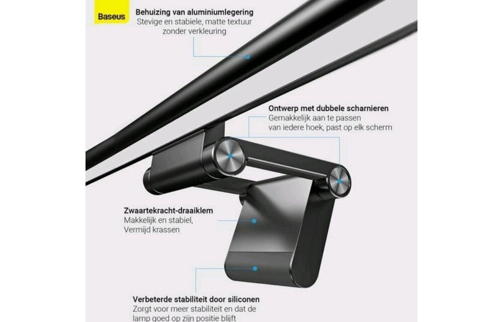 Baseus beeldschermverlichting - bureaulamp - ProEditie - kleurenmodi - aanpasbare lichtsterkte