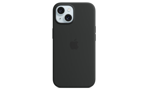 Apple MT0J3ZM/A iPhone 15 Silicone Case w/ MagSafe - Black