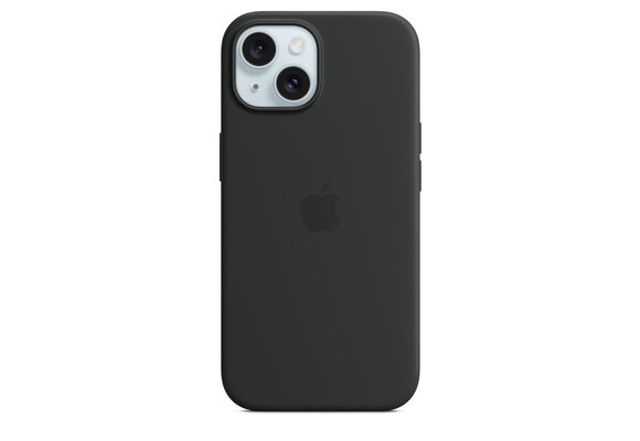 Apple MT0J3ZM/A iPhone 15 Silicone Case w/ MagSafe - Schwarz