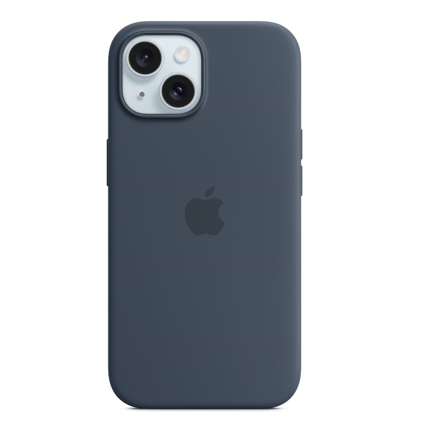 Apple MT0N3ZM/A iPhone 15 Silicone Case w/ MagSafe - Storm blauw