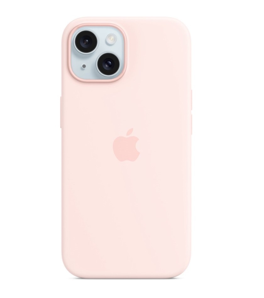 Apple MT0U3ZM/A iPhone 15 Silicone Case w/ MagSafe - Light Pink