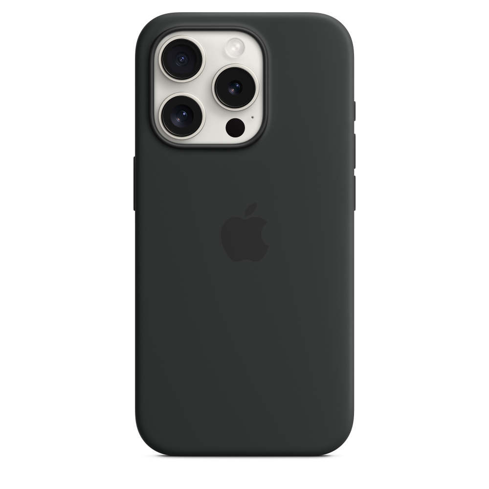 Apple MT1A3ZM/A iPhone 15 Pro Silicone Case w/ MagSafe - Black