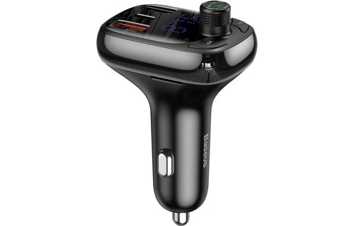 Baseus Bluetooth FM Radio Transmitter Carkit Universeel - Zwart