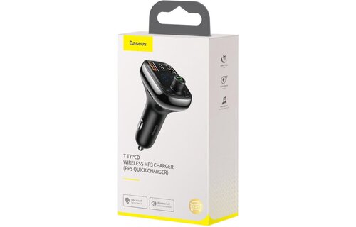 Baseus Bluetooth FM Radio Transmitter Carkit Universeel - Zwart