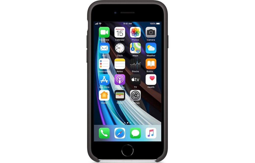 Apple MXYH2ZM/A SE (2022 / 2020) Siliconen case - Zwart