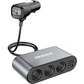 DUDAO Car Charger 2x USB / 3x Cigarette Lighter Splitter - Black