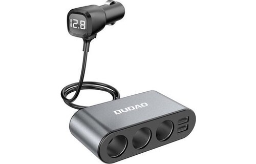 DUDAO Autoladegerat 2x USB / 3x Zigarettenanzunder-Splitter - Schwarz