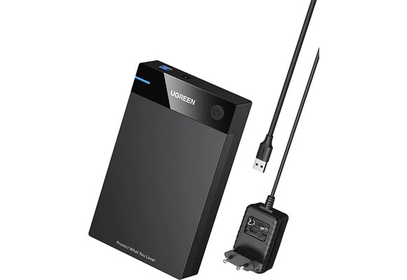Ugreen - USB 3.0 Harde Schijf Behuizing 3.5 inch - SATA I/II/III - Ondersteuning UASP - Schroefloos Design
