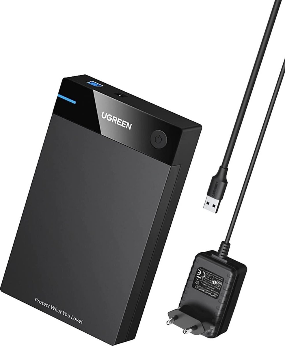 Ugreen - USB 3.0 Harde Schijf Behuizing 3.5 inch - SATA I/II/III - Ondersteuning UASP - Schroefloos Design