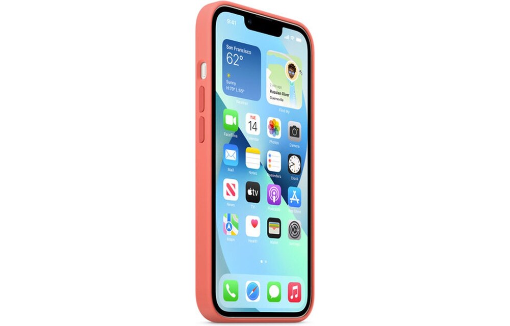 Apple MM1V3ZM/A iPhone 13 Mini Silicone Case w/ MagSafe - Pink Pomelo