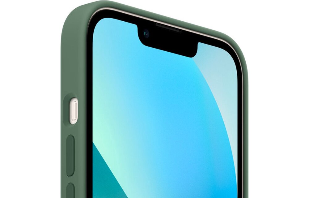 Apple MN5Y3ZM/A iPhone 13 Mini Silicone Case w/ MagSafe - Eucalyptus