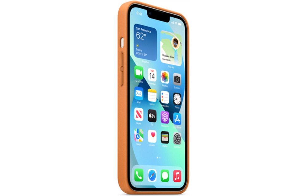 Apple MM0D3ZM/A iPhone 13 Mini Leather Case w/ MagSafe - Goldbraun