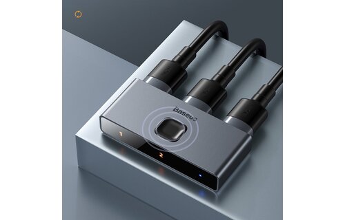 Baseus Matrix HDMI Splitter - HDMI Divider voor TV/Monitor - Grijs