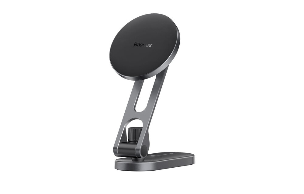 Baseus T-Space Foldable Magnetic Phone Holder for Tesla Cars - Compatible with MagSafe - Adjustable - Silver