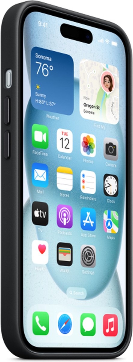 Apple MT393ZM/A iPhone 15 FineWoven Case w/ MagSafe - Schwarz