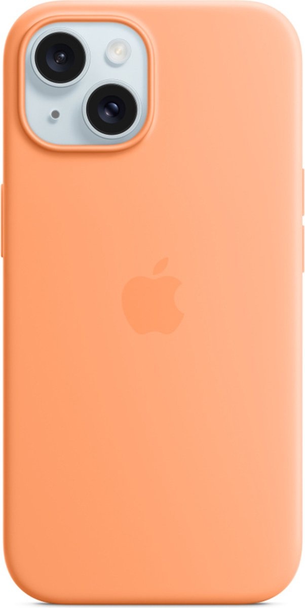 Apple MT0W3ZM/A iPhone 15 Silicone Case w/ MagSafe - Orange Sorbet