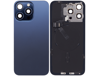 Pulled Backcover mit Wireless charging - Blue Titanium fur iPhone 15 Pro Max