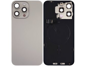 Pulled Backcover mit Wireless charging - Natural Titanium fur iPhone 15 Pro