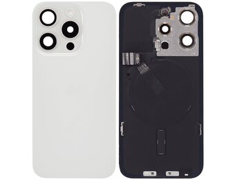 Pulled Backcover mit Wireless charging - White Titanium fur iPhone 15 Pro