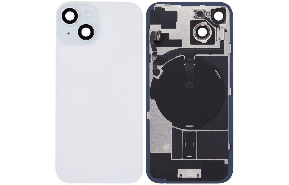 Pulled Backcover with Wireless charging - Blue for iPhone 15 Plus