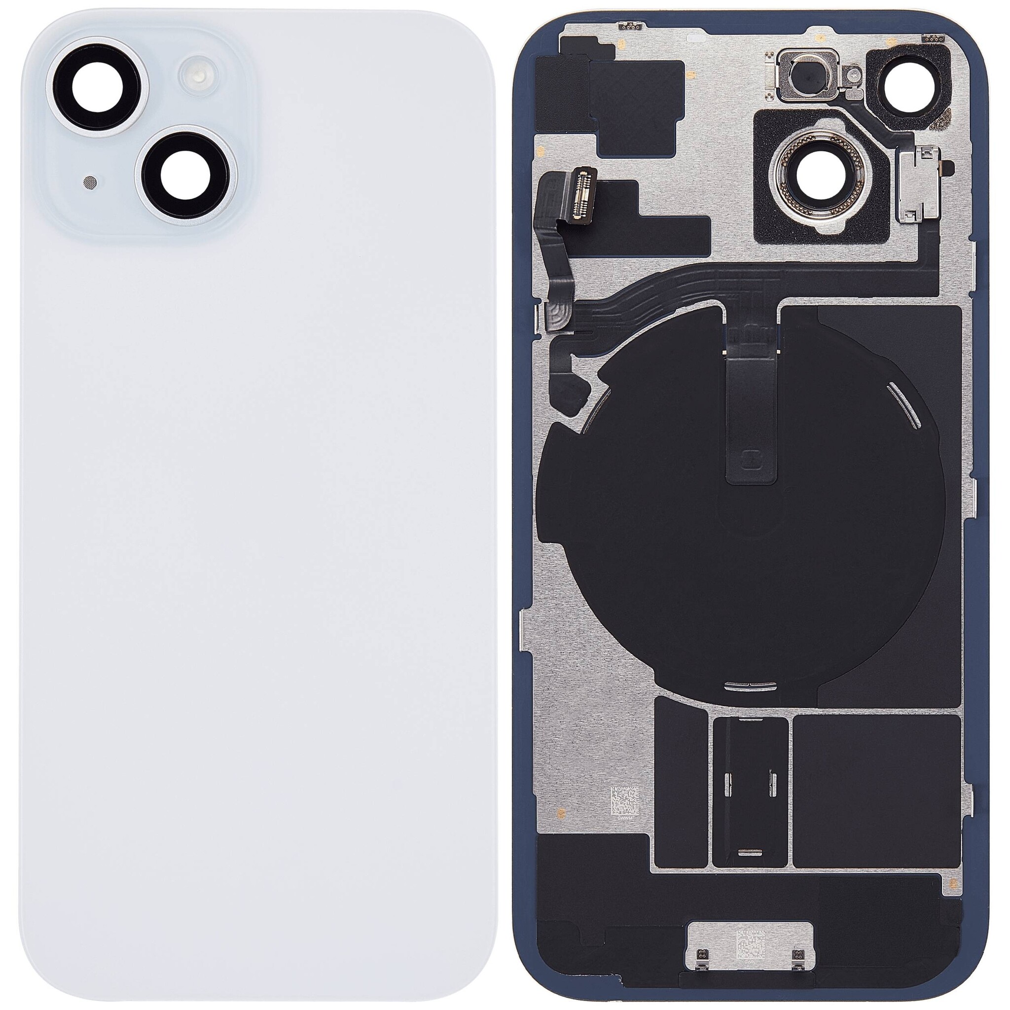 Pulled Achterkant met Wireless charging - Blauw voor iPhone 15 Plus