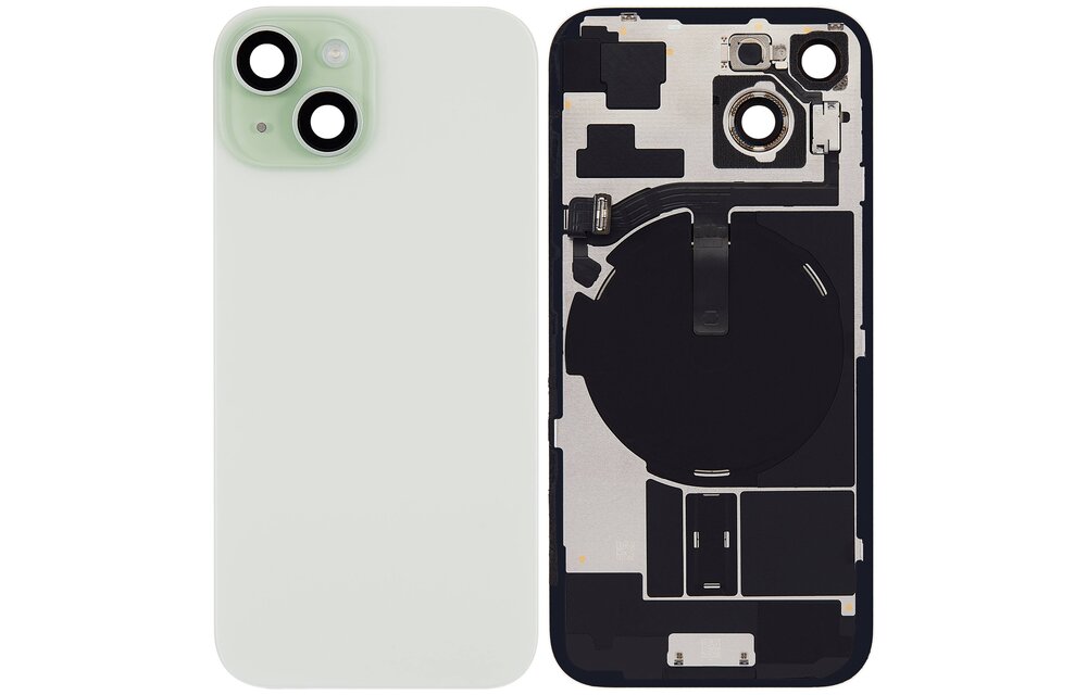 Pulled Backcover with Wireless charging - Green for iPhone 15 Plus