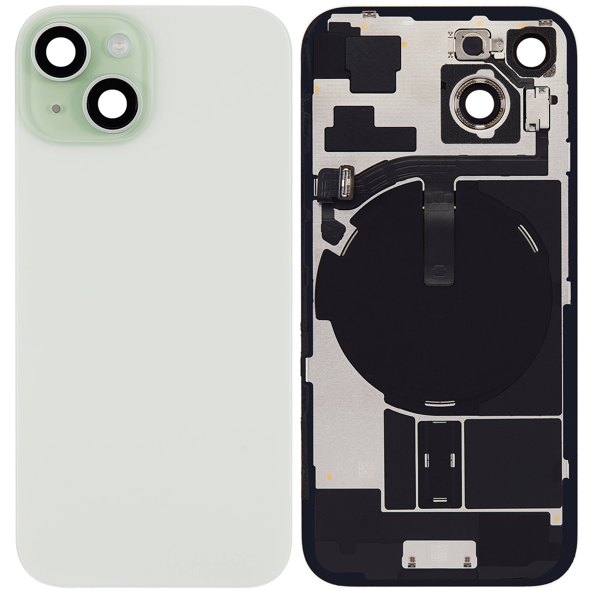 Pulled Backcover with Wireless charging - Green for iPhone 15 Plus