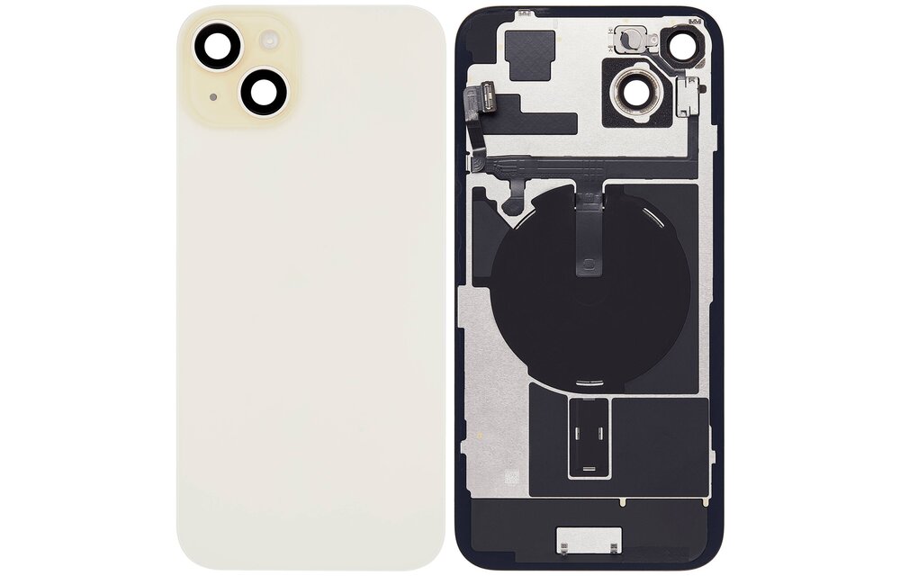 Pulled Backcover with Wireless charging - Yellow for iPhone 15 Plus