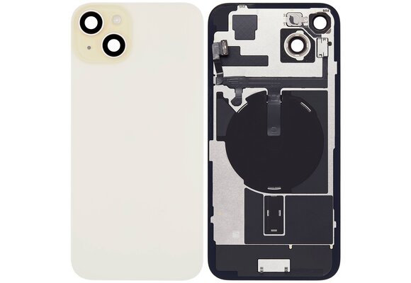 Pulled Achterkant met Wireless charging - Geel voor iPhone 15 Plus