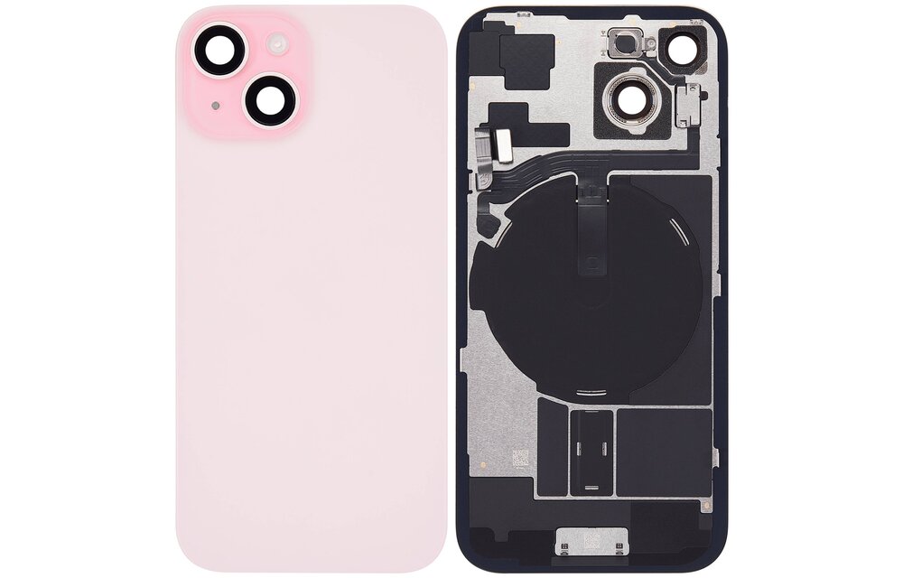 Pulled Backcover with Wireless charging - Pink for iPhone 15 Plus