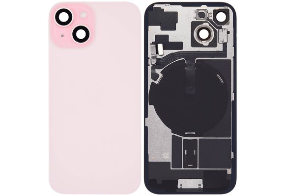 Pulled Achterkant met Wireless charging - Roze voor iPhone 15 Plus