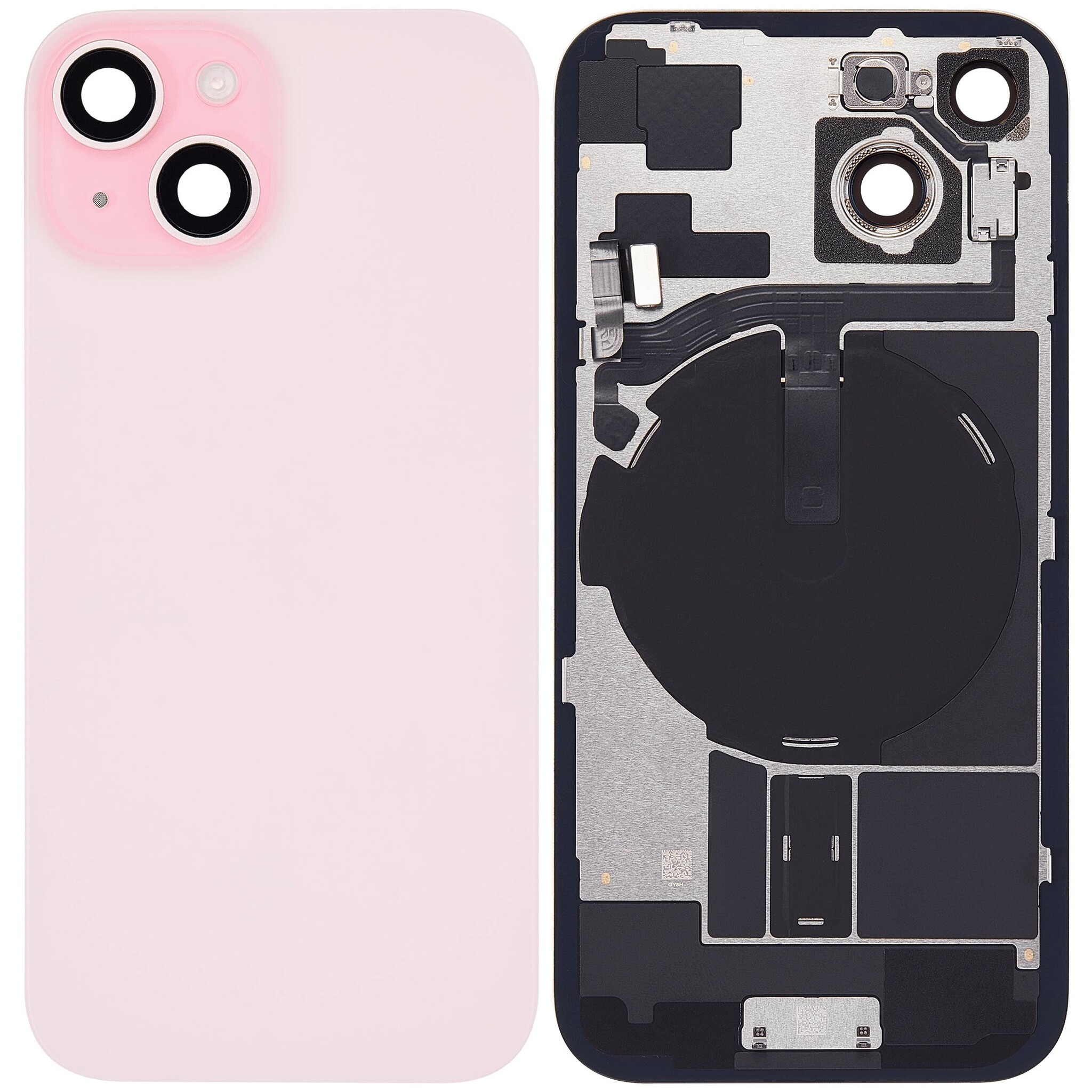 Pulled Achterkant met Wireless charging - Roze voor iPhone 15 Plus