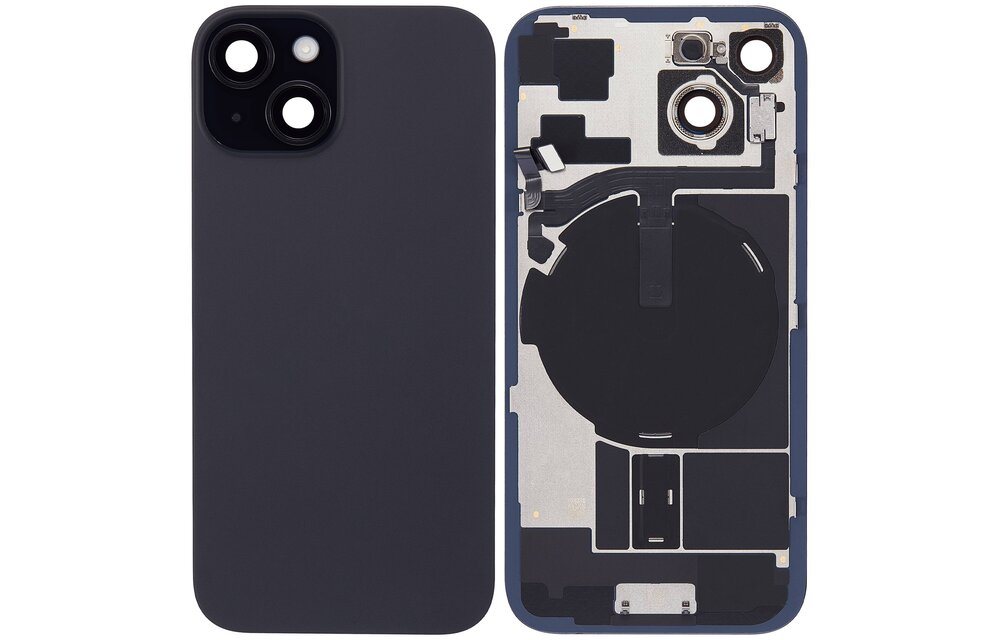 Pulled Backcover with Wireless charging - Black for iPhone 15