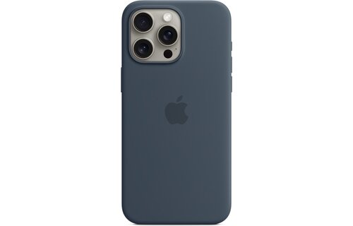 Apple  MT1P3ZM/A iPhone 15 Pro Max Silicone Case w/ MagSafe - Storm Blue