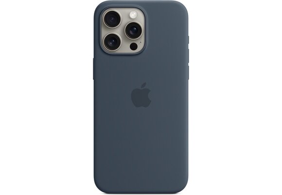 Apple  MT1P3ZM/A iPhone 15 Pro Max Silicone Case w/ MagSafe - Storm Blue