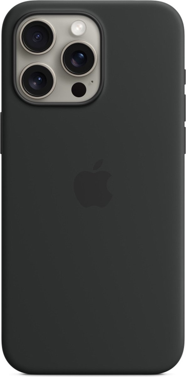 Apple MT1M3ZM/A iPhone 15 Pro Max Silicone Case w/ MagSafe - Black