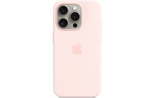 Apple MT1F3ZM/A iPhone 15 Pro Silicone Case w/ MagSafe - Light Pink