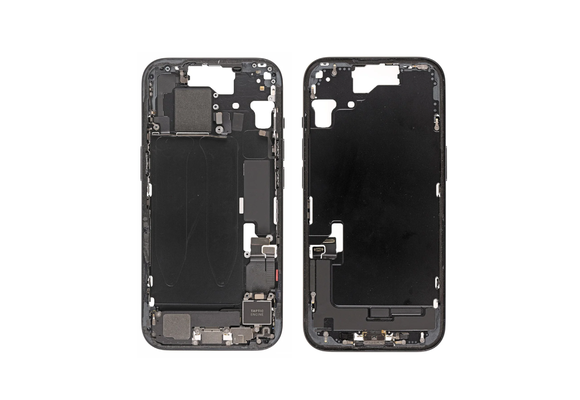 Pulled Mid frame Voll vormontiert - Schwarz fur iPhone 15 Pulled